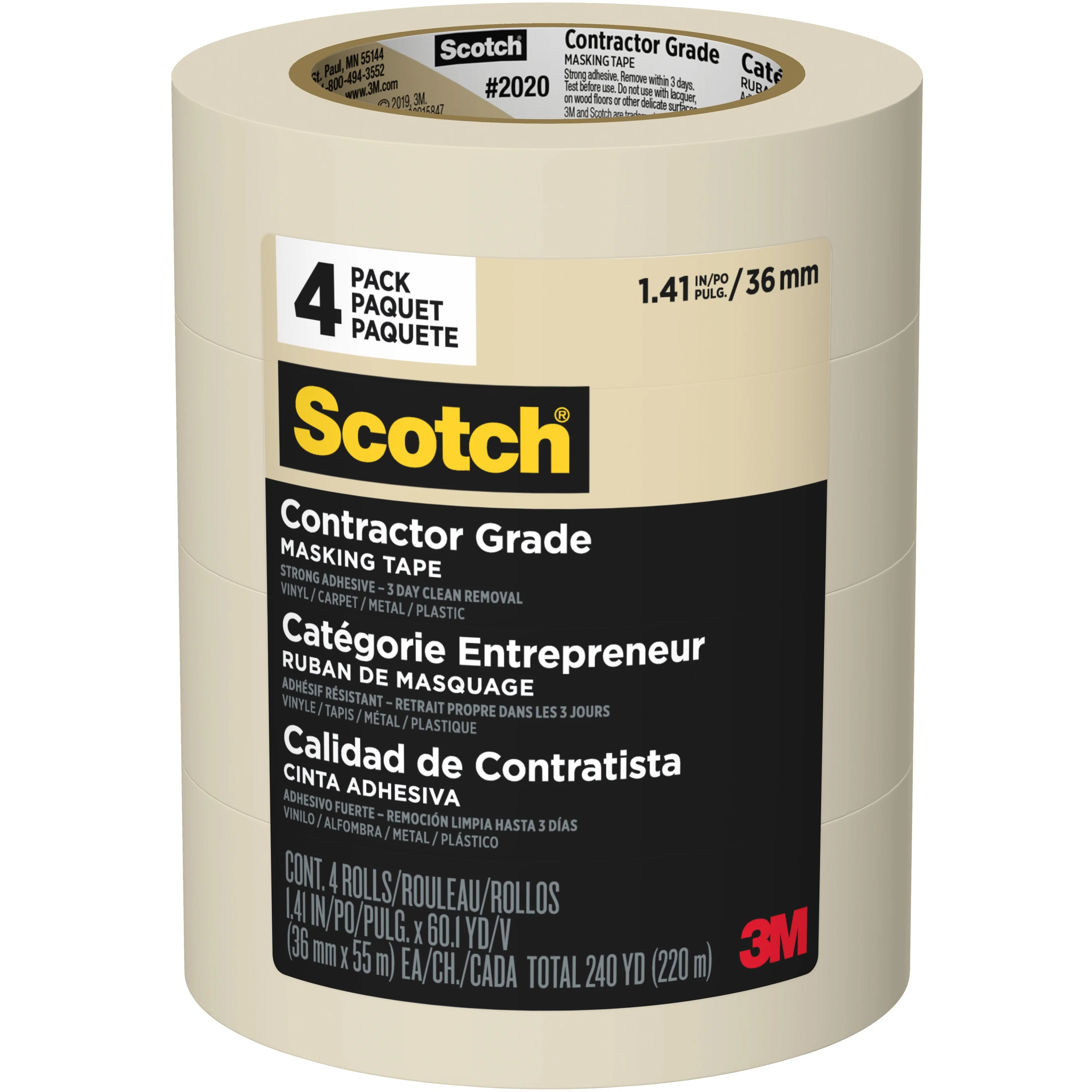 3M 2020 Masking Tape 60.1 yd. - Image 4